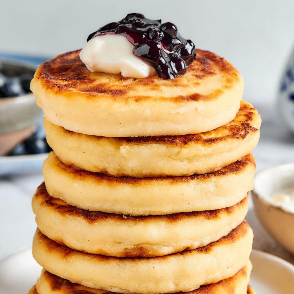 Fluffy Cottage Cheese Pancakes