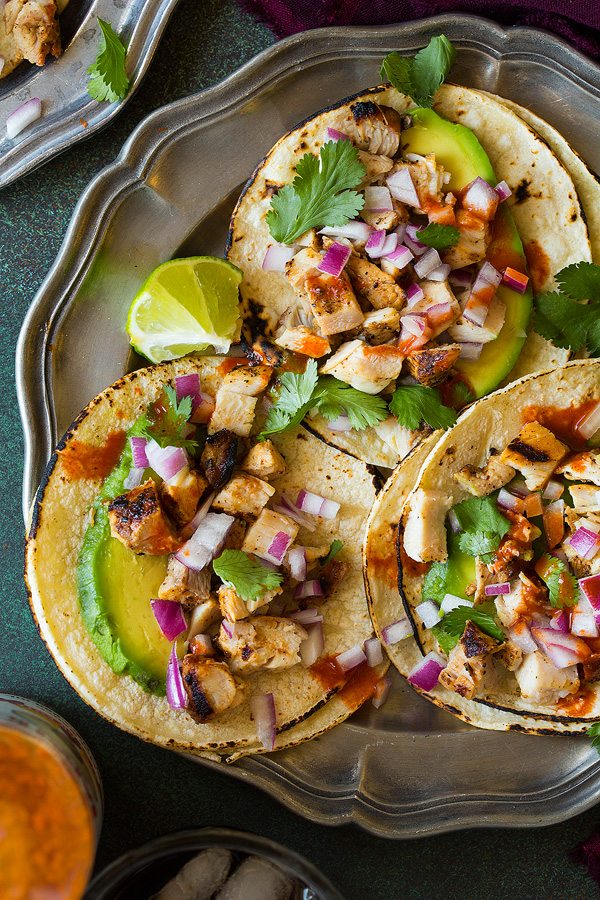 Authentic Grilled Chicken Mexican Tacos